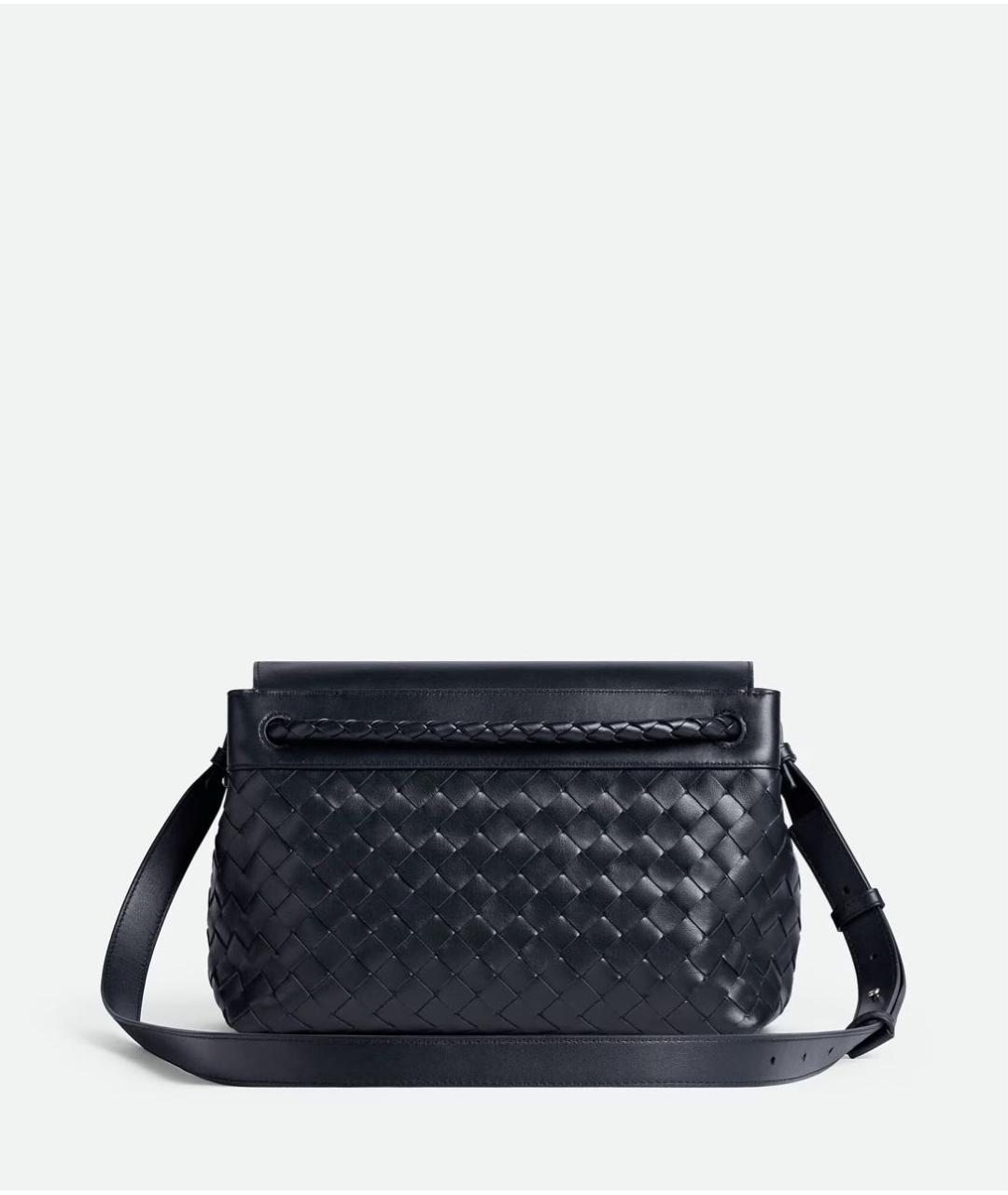 BOTTEGA VENETA Темно-синяя кожаная сумка на плечо, фото 4