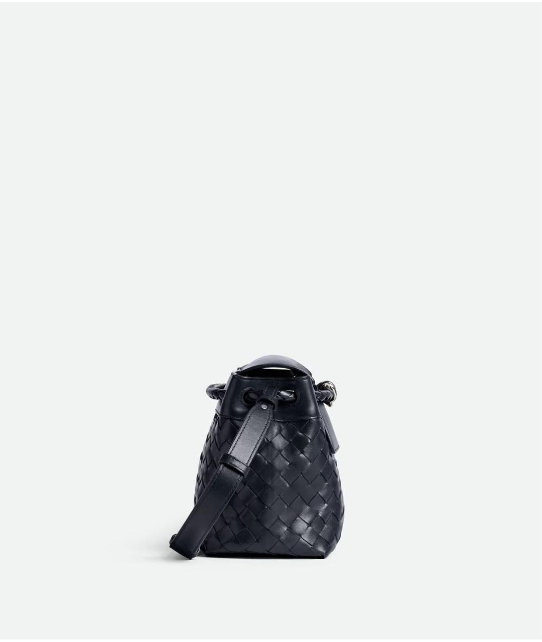 BOTTEGA VENETA Темно-синяя кожаная сумка на плечо, фото 3