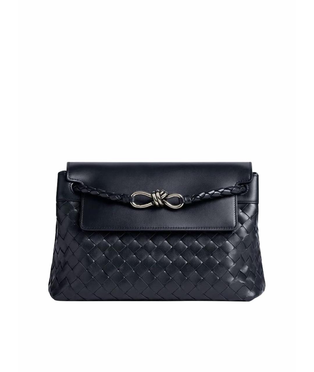 BOTTEGA VENETA Темно-синяя кожаная сумка на плечо, фото 1