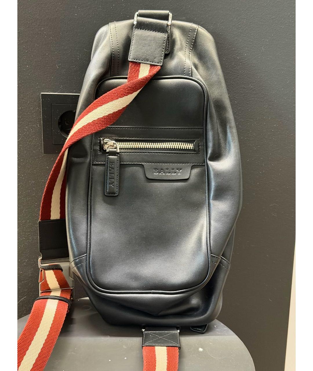 BALLY Черная кожаная сумка на плечо, фото 2