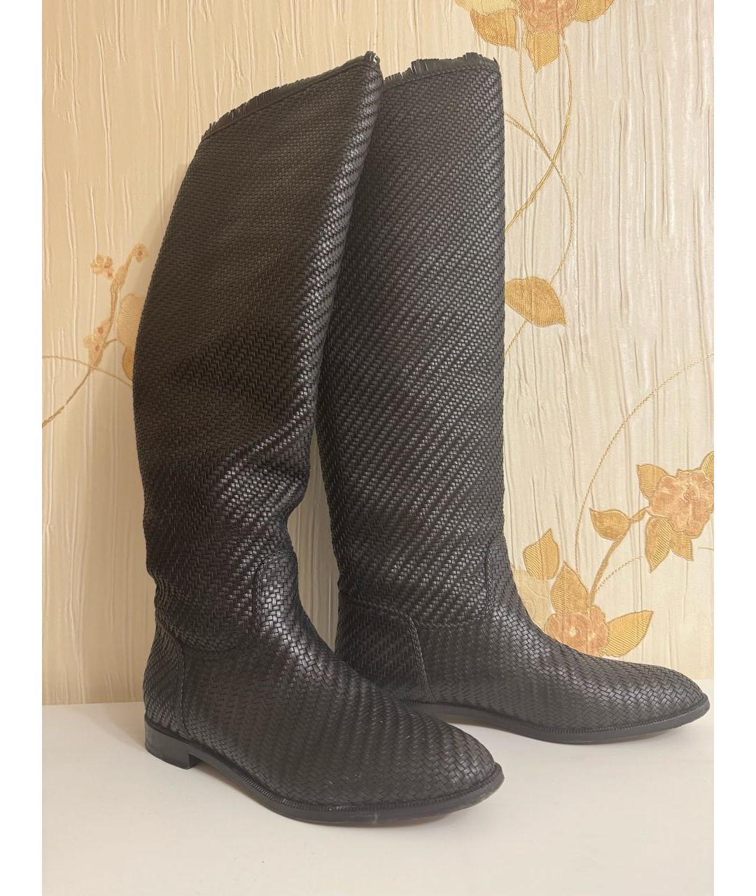 CHRISTIAN DIOR Коричневые кожаные сапоги, фото 5