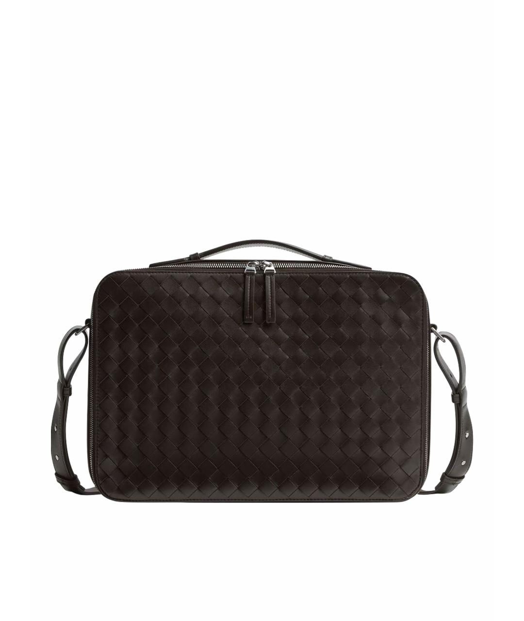 BOTTEGA VENETA Коричневая кожаная сумка на плечо, фото 1