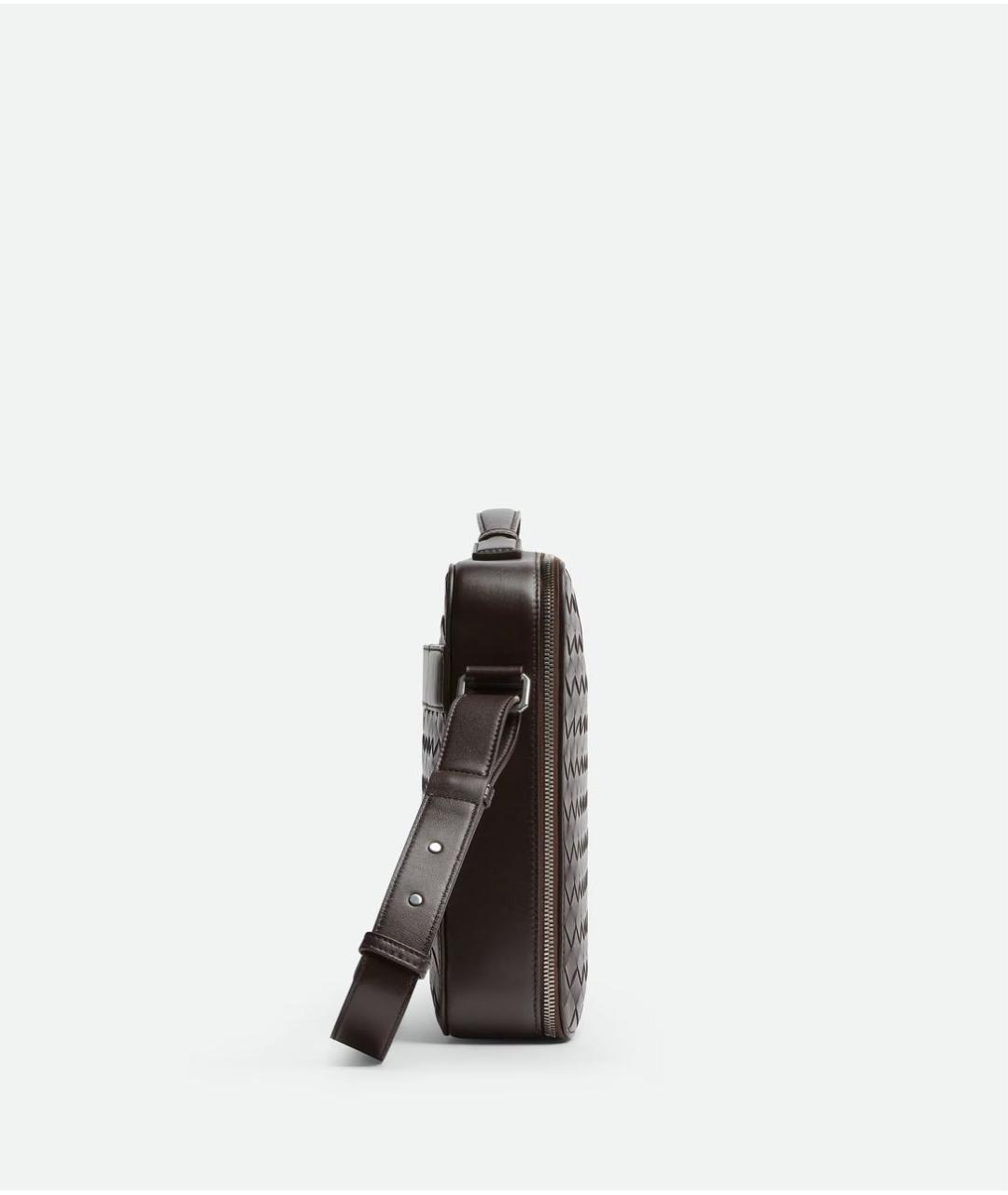 BOTTEGA VENETA Коричневая кожаная сумка на плечо, фото 4