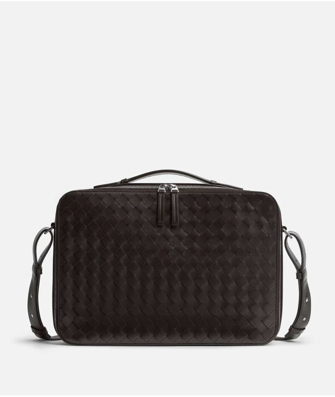BOTTEGA VENETA Коричневая кожаная сумка на плечо, фото 5