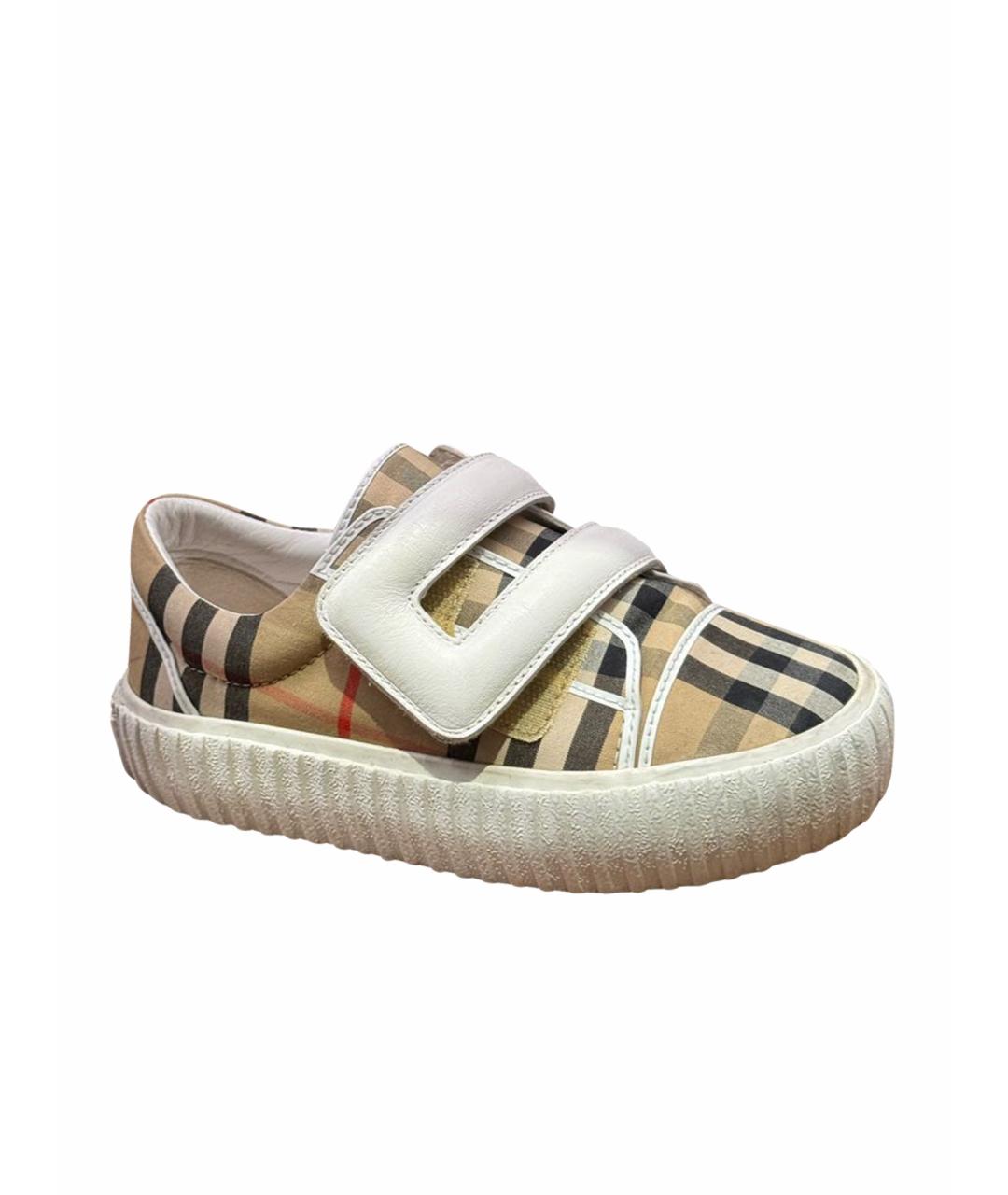 BURBERRY Бежевые кеды, фото 1