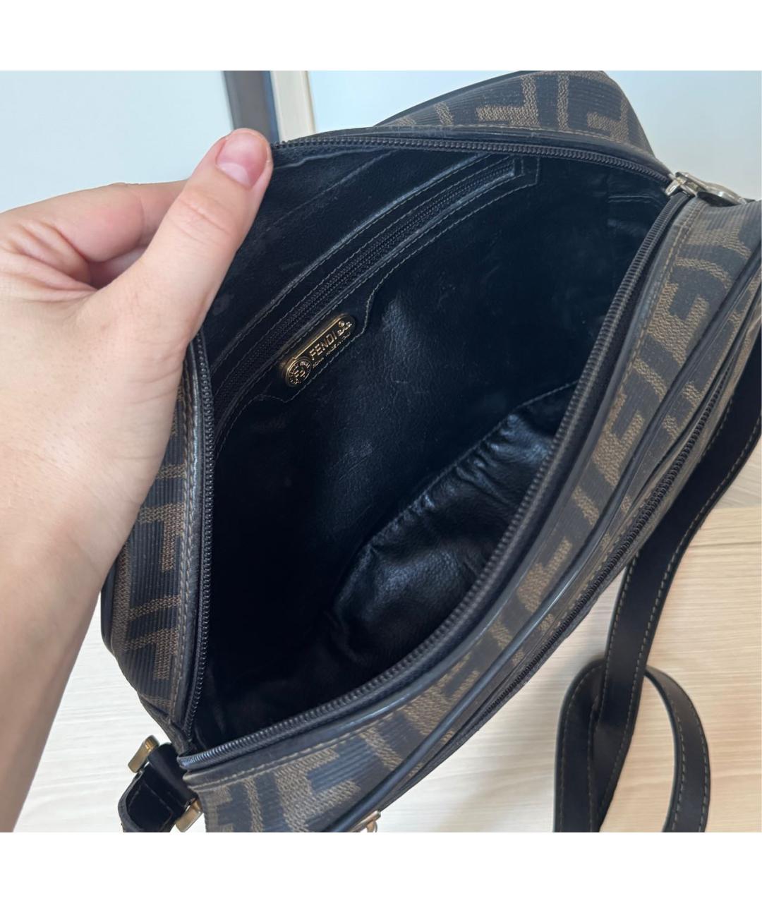 FENDI Коричневая сумка на плечо, фото 4