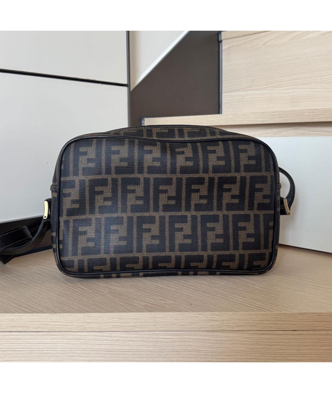 FENDI Коричневая сумка на плечо, фото 3
