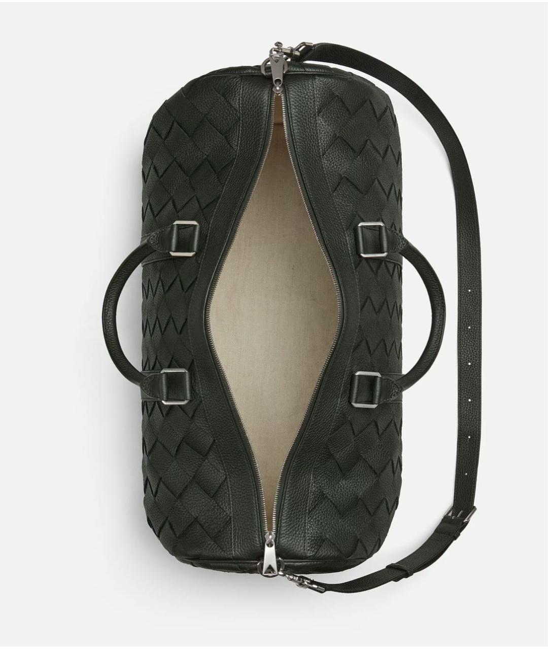 BOTTEGA VENETA Зеленая кожаная сумка на плечо, фото 3
