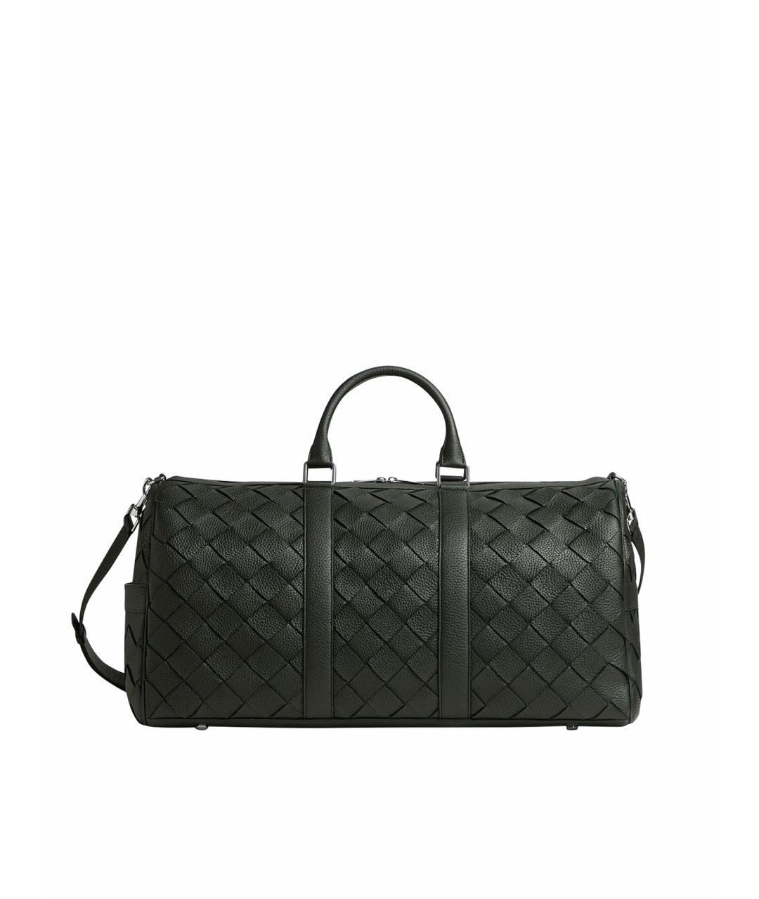 BOTTEGA VENETA Зеленая кожаная сумка на плечо, фото 1