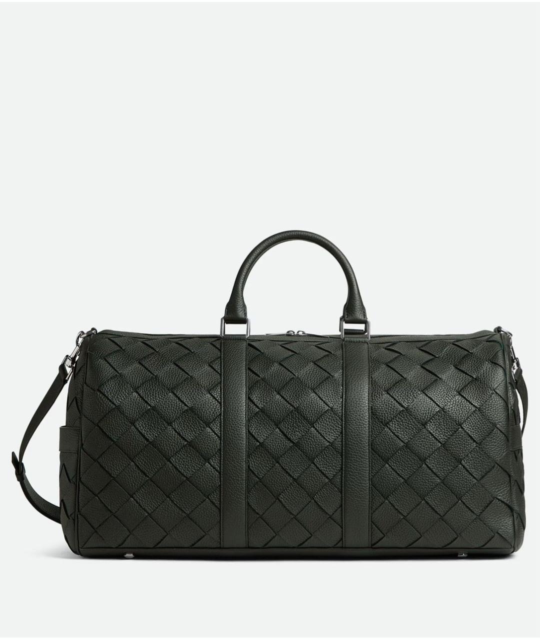 BOTTEGA VENETA Зеленая кожаная сумка на плечо, фото 5
