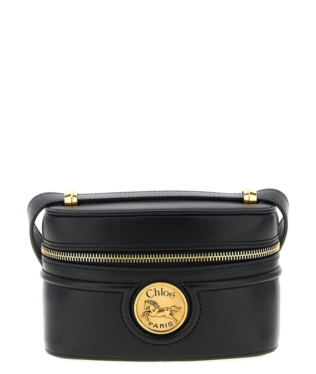 CHLOE Черная кожаная сумка через плечо, фото 1