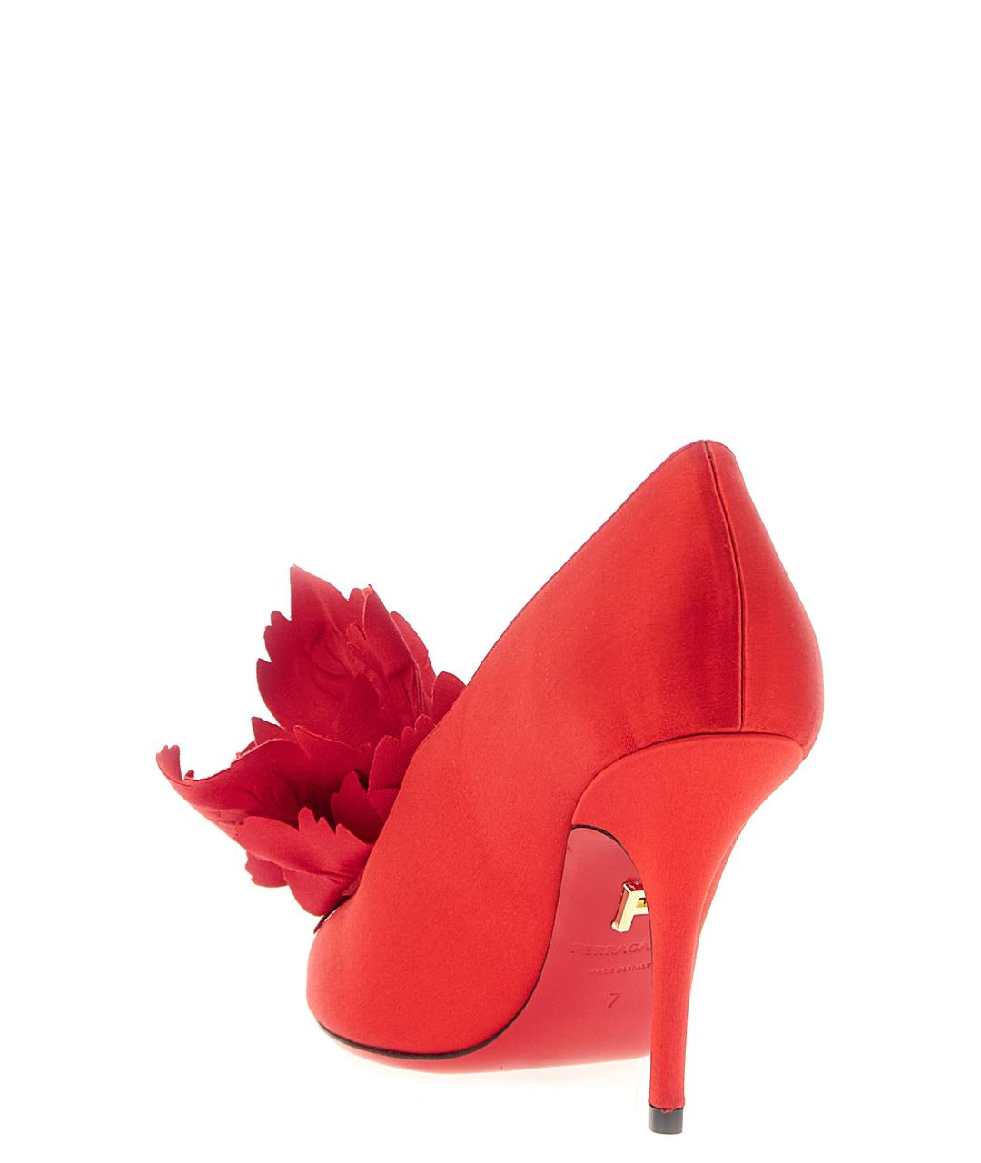 FERRAGAMO Красные текстильные туфли, фото 3