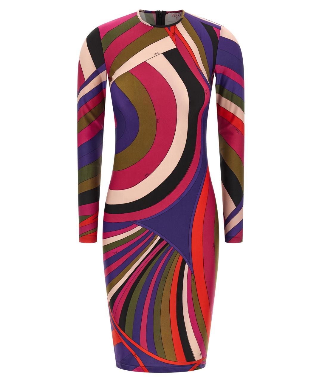 EMILIO PUCCI Мульти синтетическое вечернее платье, фото 1