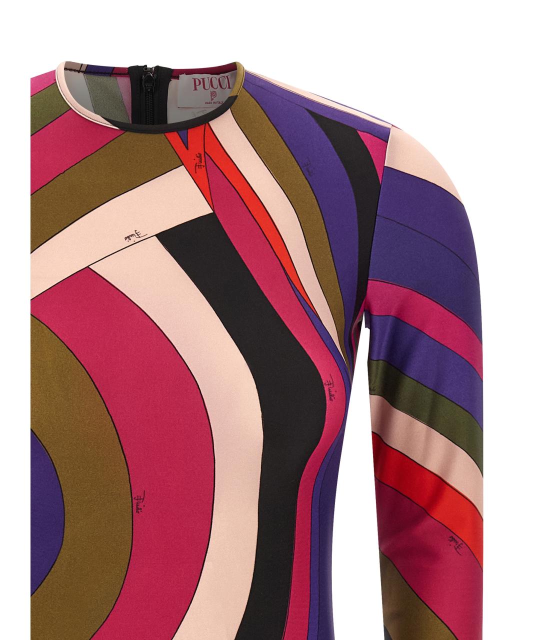 EMILIO PUCCI Мульти синтетическое вечернее платье, фото 3