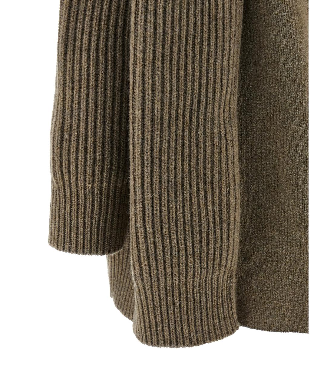 MM6 MAISON MARGIELA Коричневое шерстяное повседневное платье, фото 5