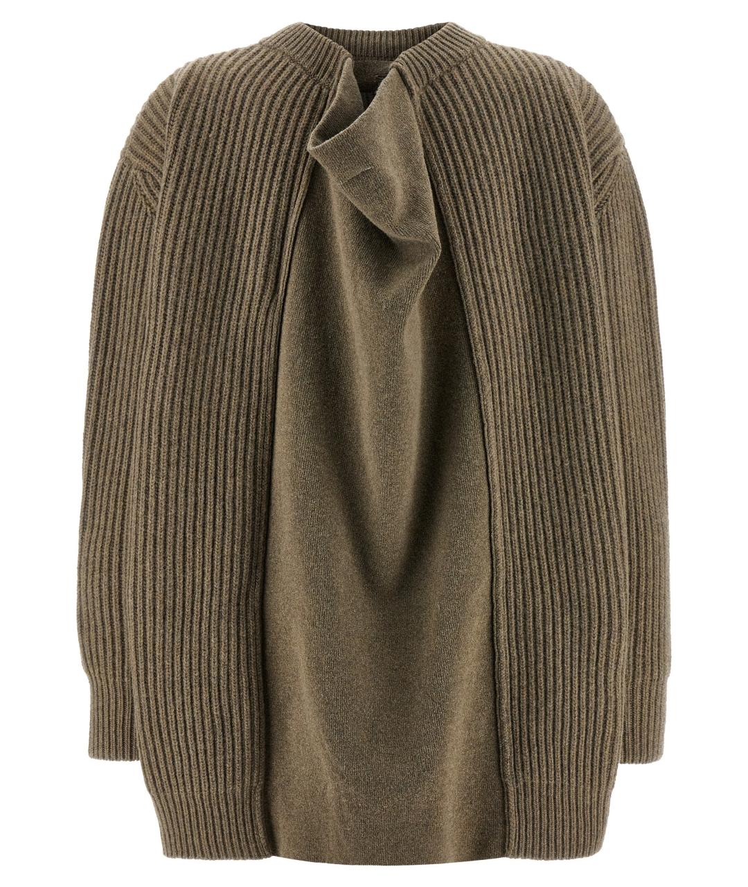 MM6 MAISON MARGIELA Коричневое шерстяное повседневное платье, фото 3