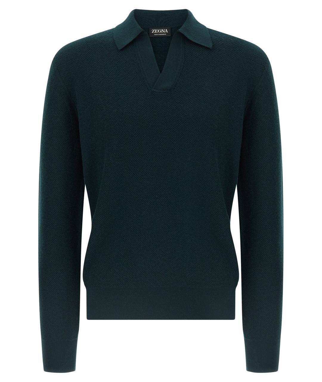 ZEGNA Зеленые поло с длинным рукавом, фото 1