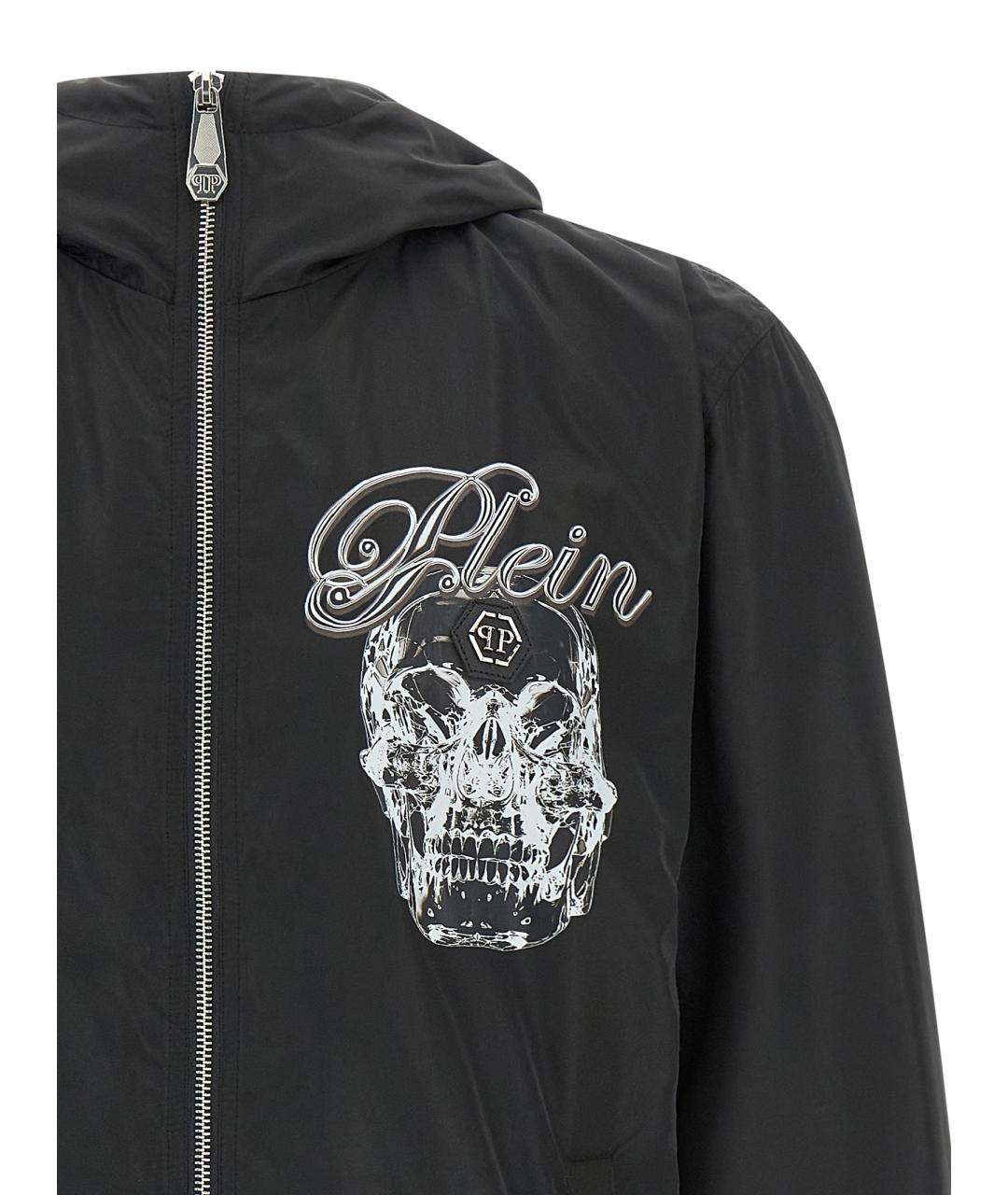PHILIPP PLEIN Черная полиэстеровая куртка, фото 3