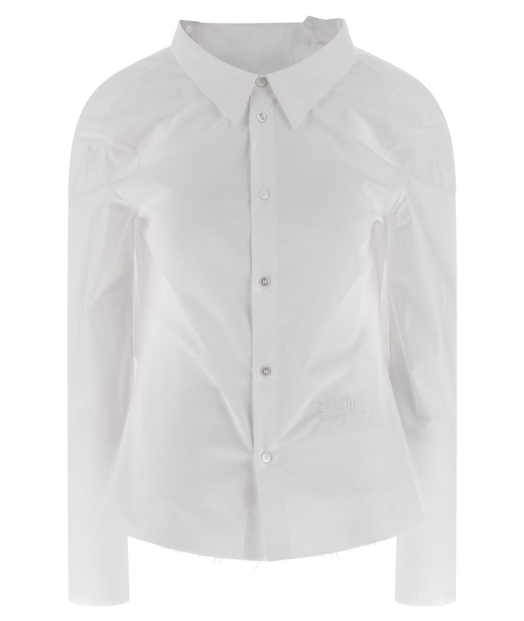 MM6 MAISON MARGIELA Белая хлопковая рубашка, фото 1