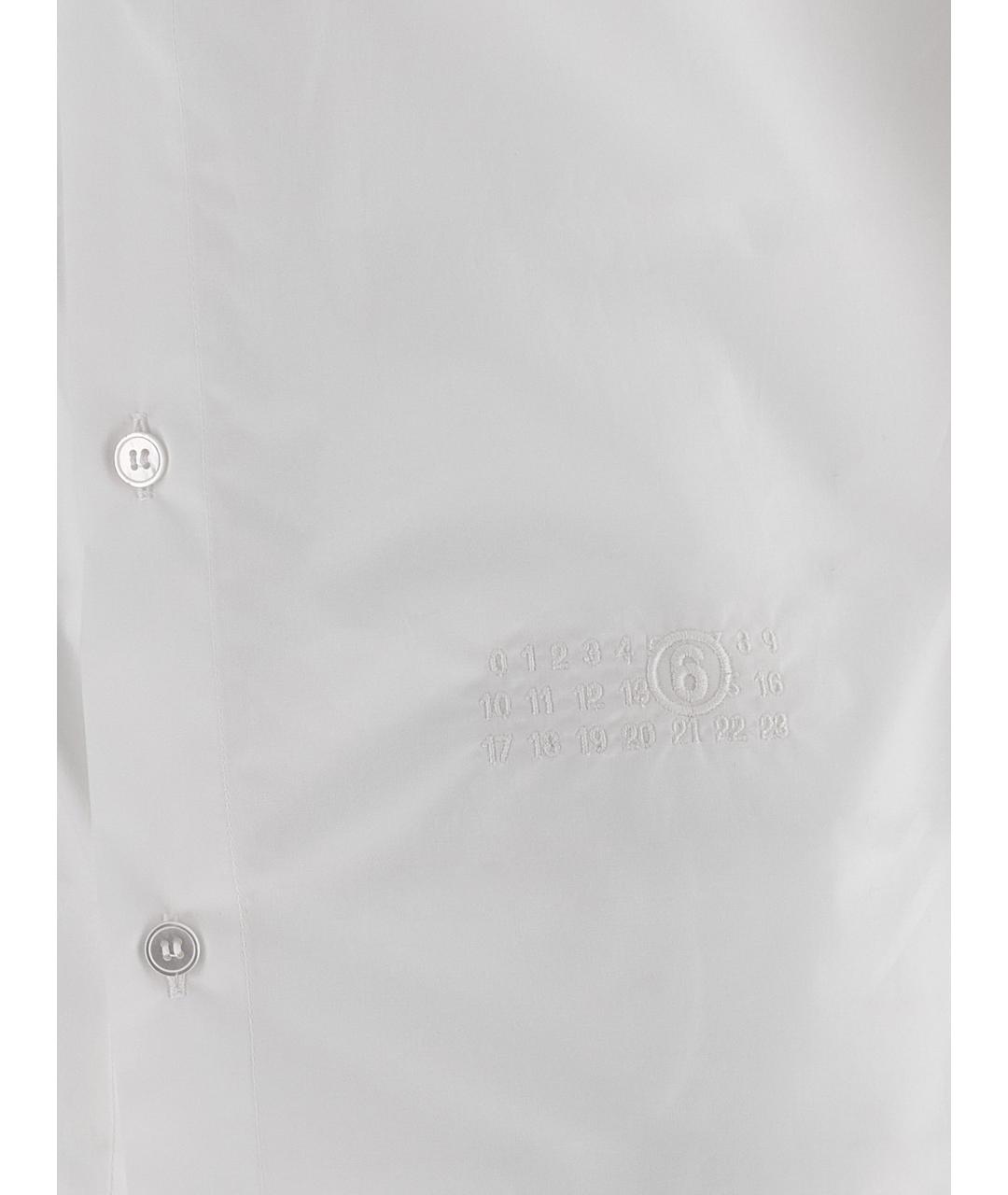 MM6 MAISON MARGIELA Белая хлопковая рубашка, фото 4