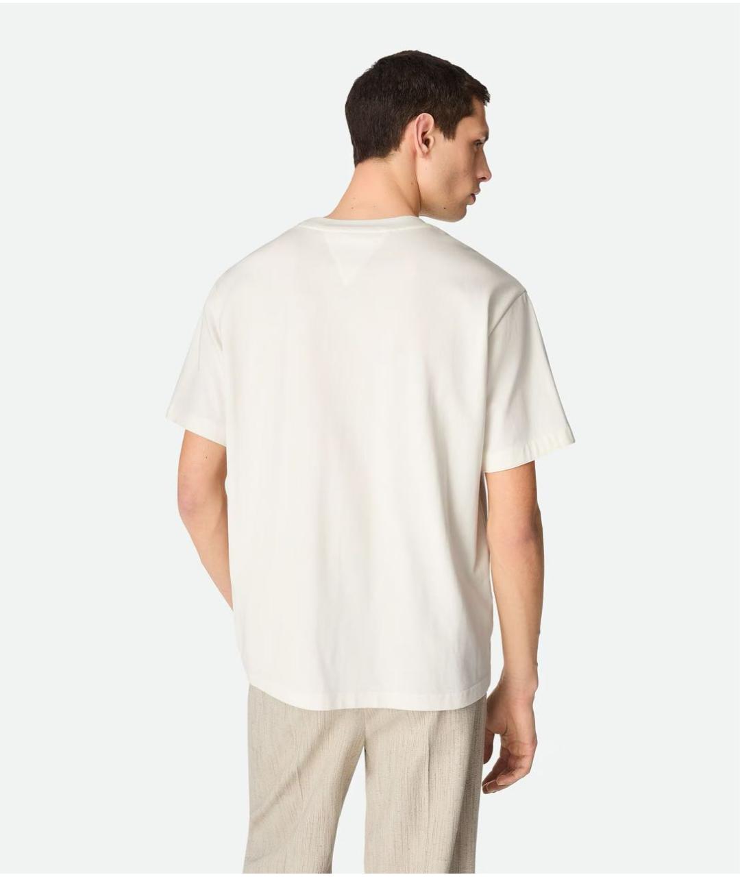BOTTEGA VENETA Бежевая хлопковая футболка, фото 3