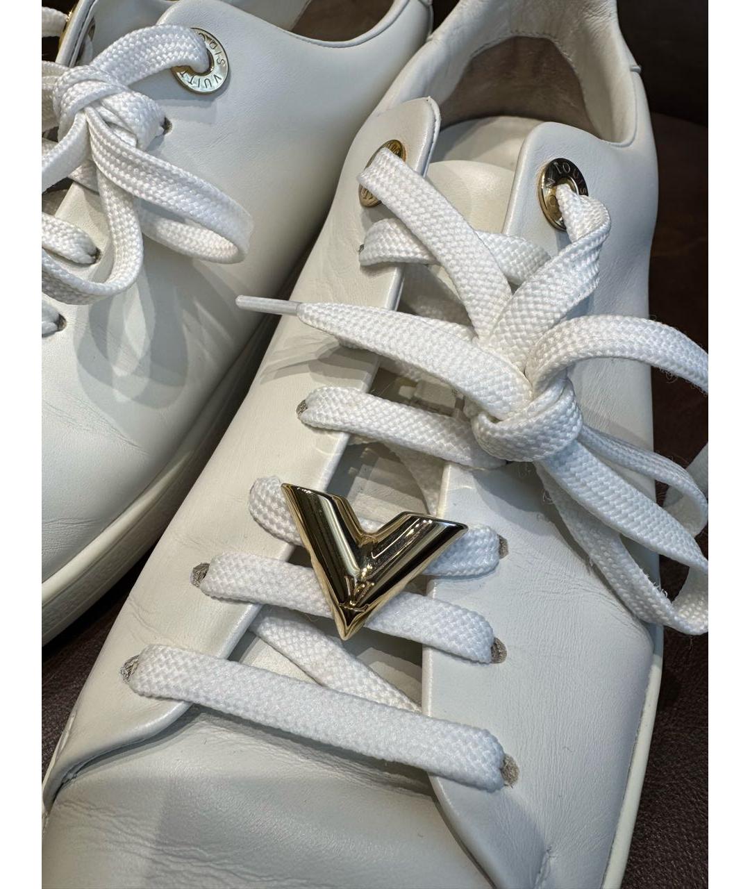 LOUIS VUITTON Белые кожаные кеды, фото 7