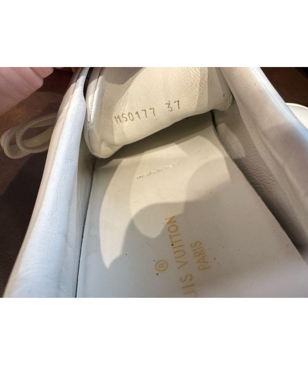 LOUIS VUITTON Белые кожаные кеды, фото 6