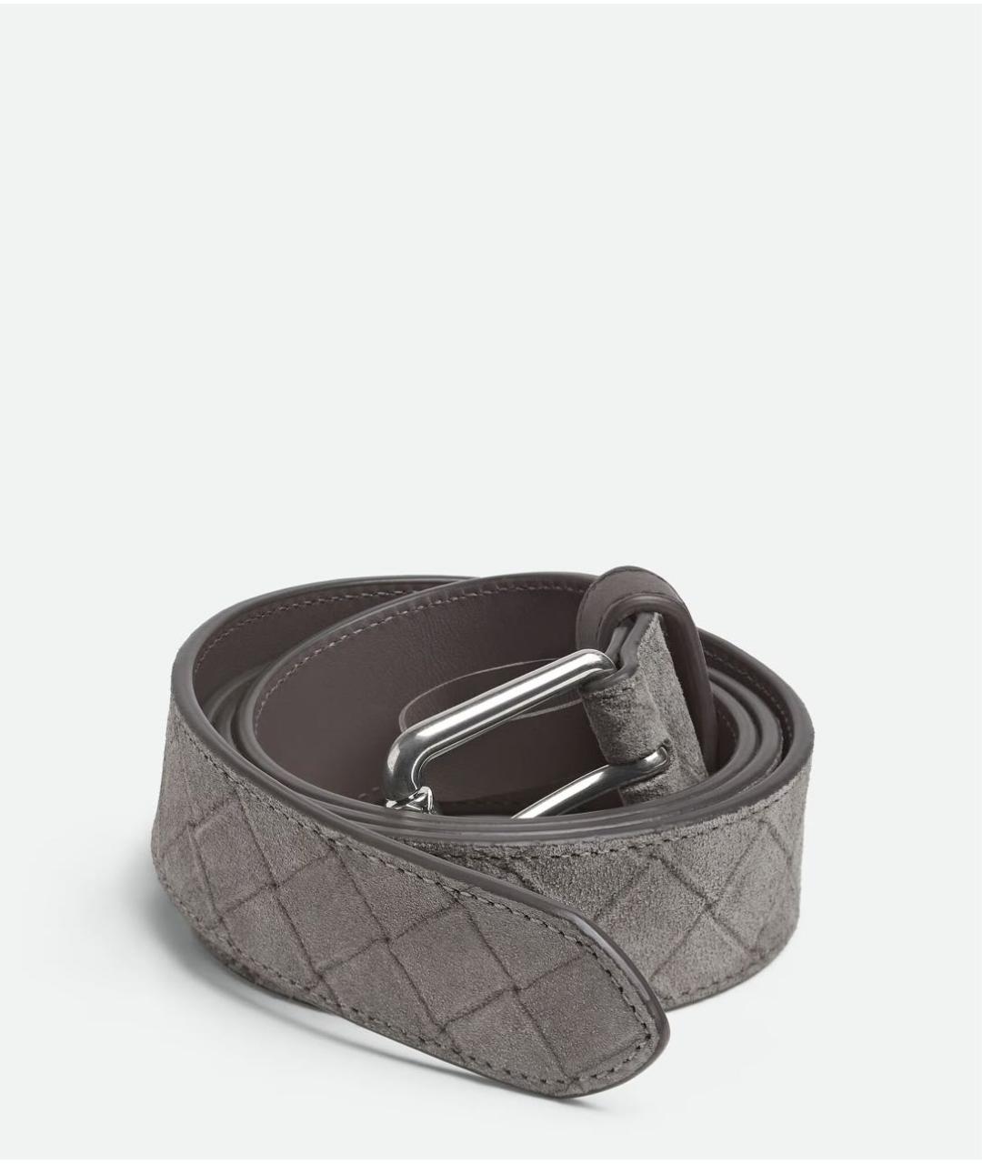 BOTTEGA VENETA Серый кожаный ремень, фото 3