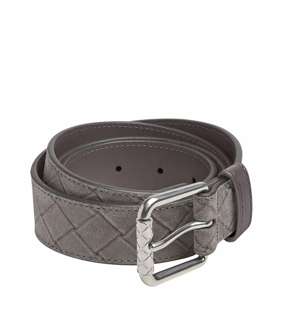 BOTTEGA VENETA Серый кожаный ремень, фото 1