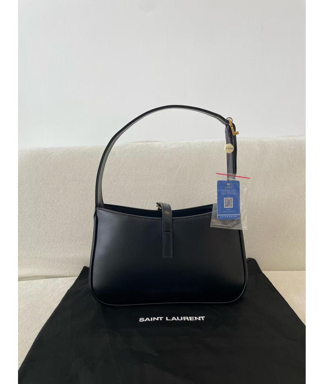 YVES SAINT LAURENT BEAUTY Черная кожаная сумка через плечо, фото 3