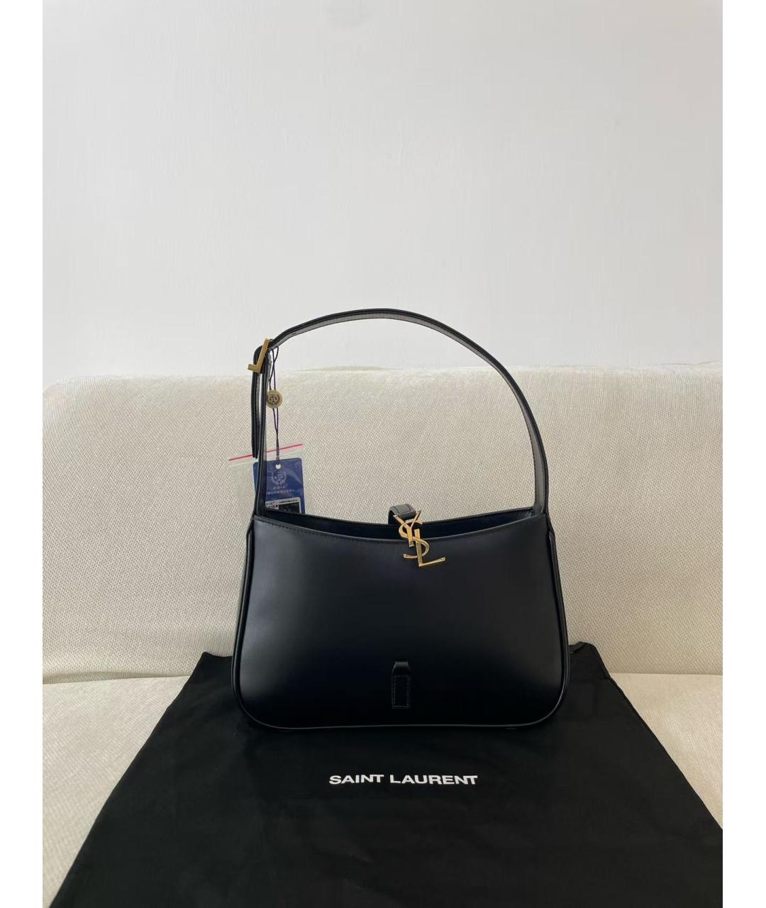 YVES SAINT LAURENT BEAUTY Черная кожаная сумка через плечо, фото 2