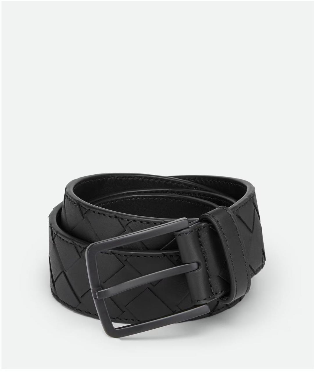 BOTTEGA VENETA Черный кожаный ремень, фото 4