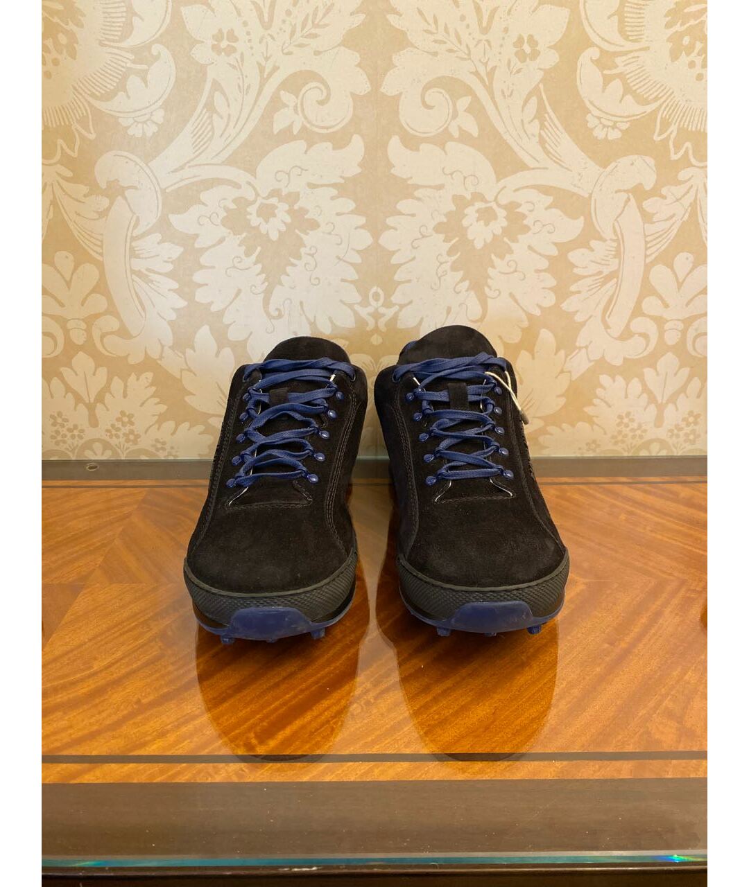 SAINT LAURENT Черные замшевые низкие кроссовки / кеды, фото 2
