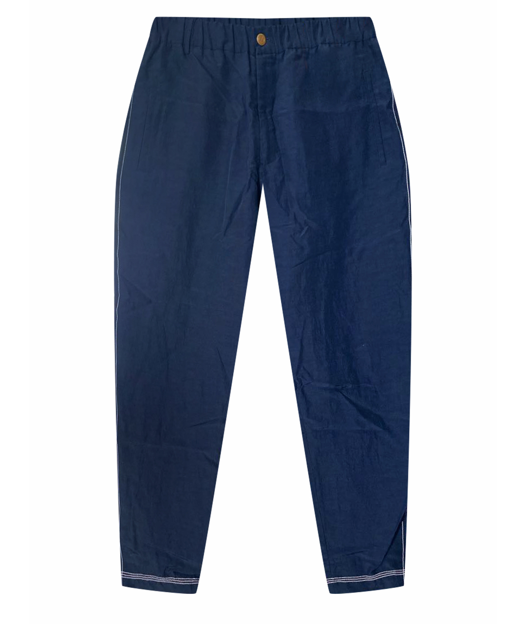 GIORGIO ARMANI Темно-синие вискозные повседневные брюки, фото 1