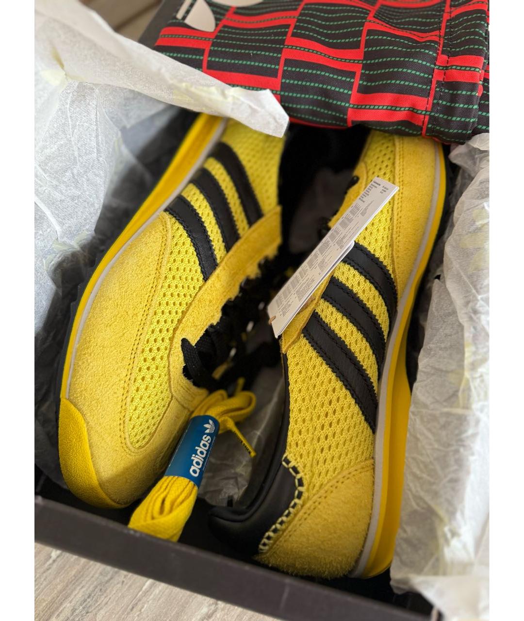 WALES BONNER Желтые замшевые низкие кроссовки / кеды, фото 6