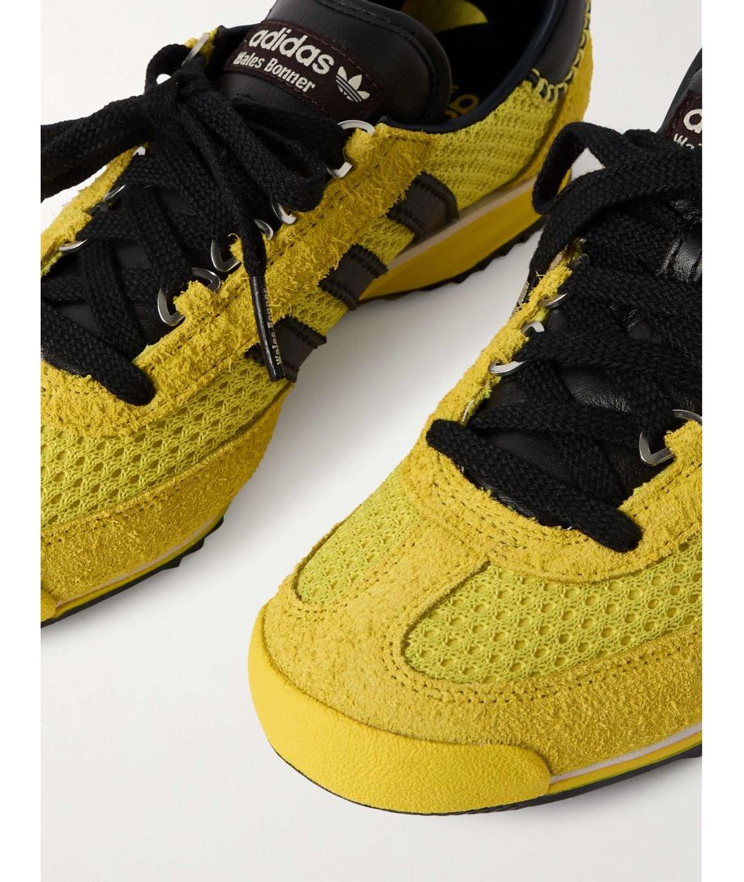 WALES BONNER Желтые замшевые низкие кроссовки / кеды, фото 2