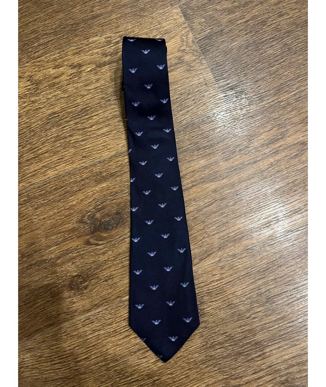 ARMANI JUNIOR Темно-синий шелковый галстук, фото 5