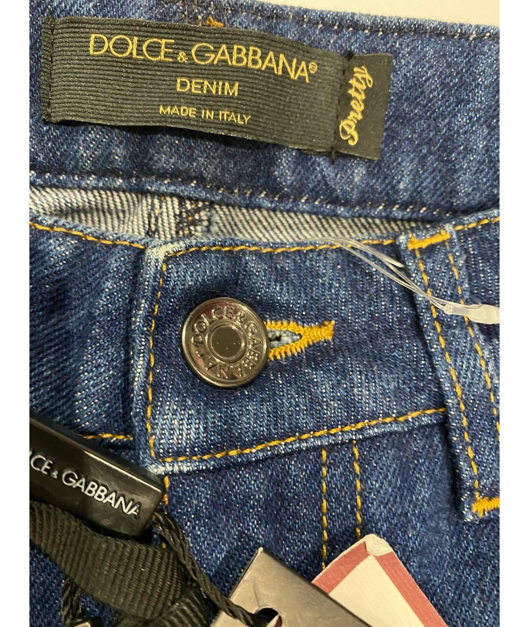 DOLCE&GABBANA Синие джинсы слим, фото 3