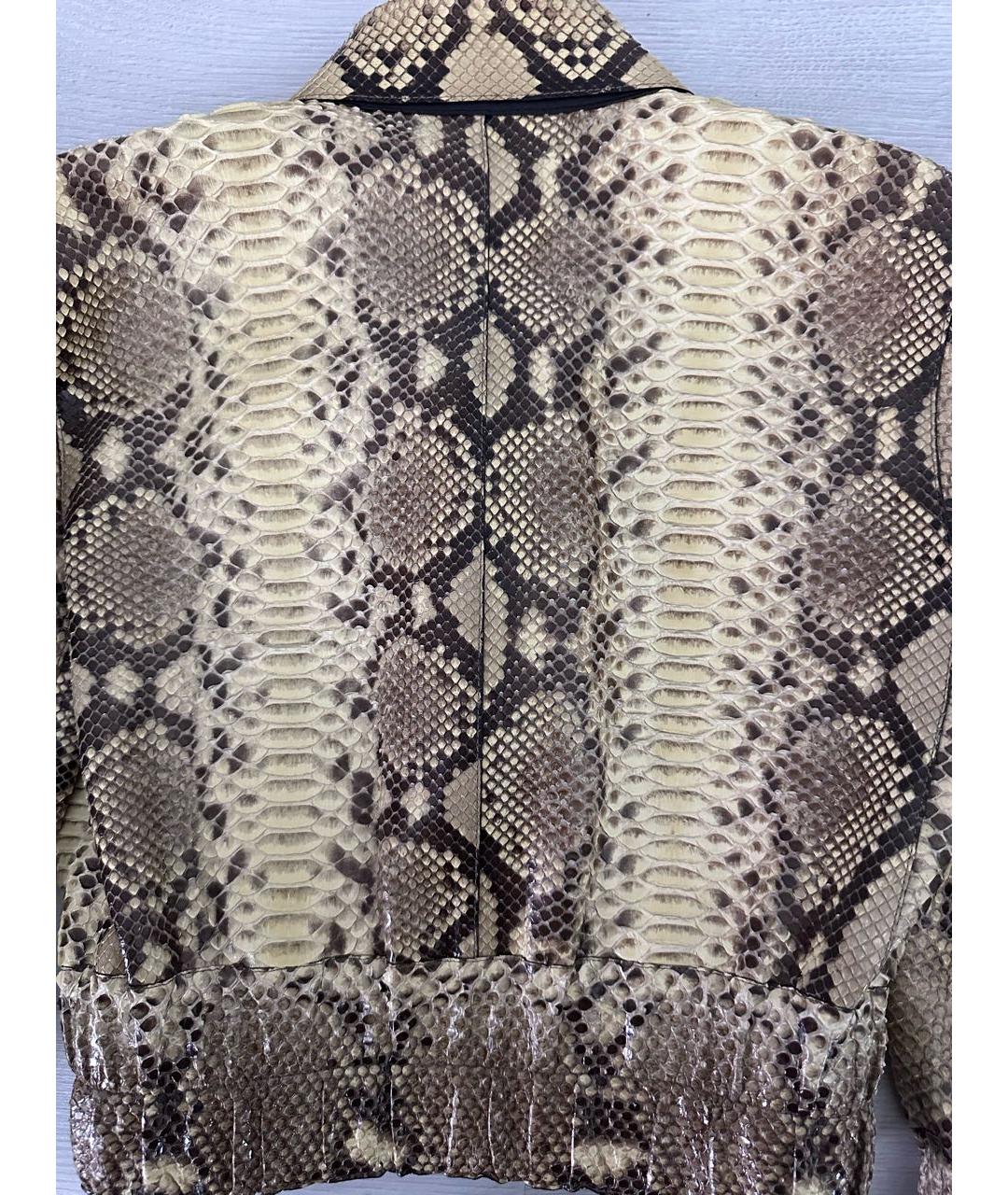 FENDI Бежевый жакет/пиджак из экзотической кожи, фото 3