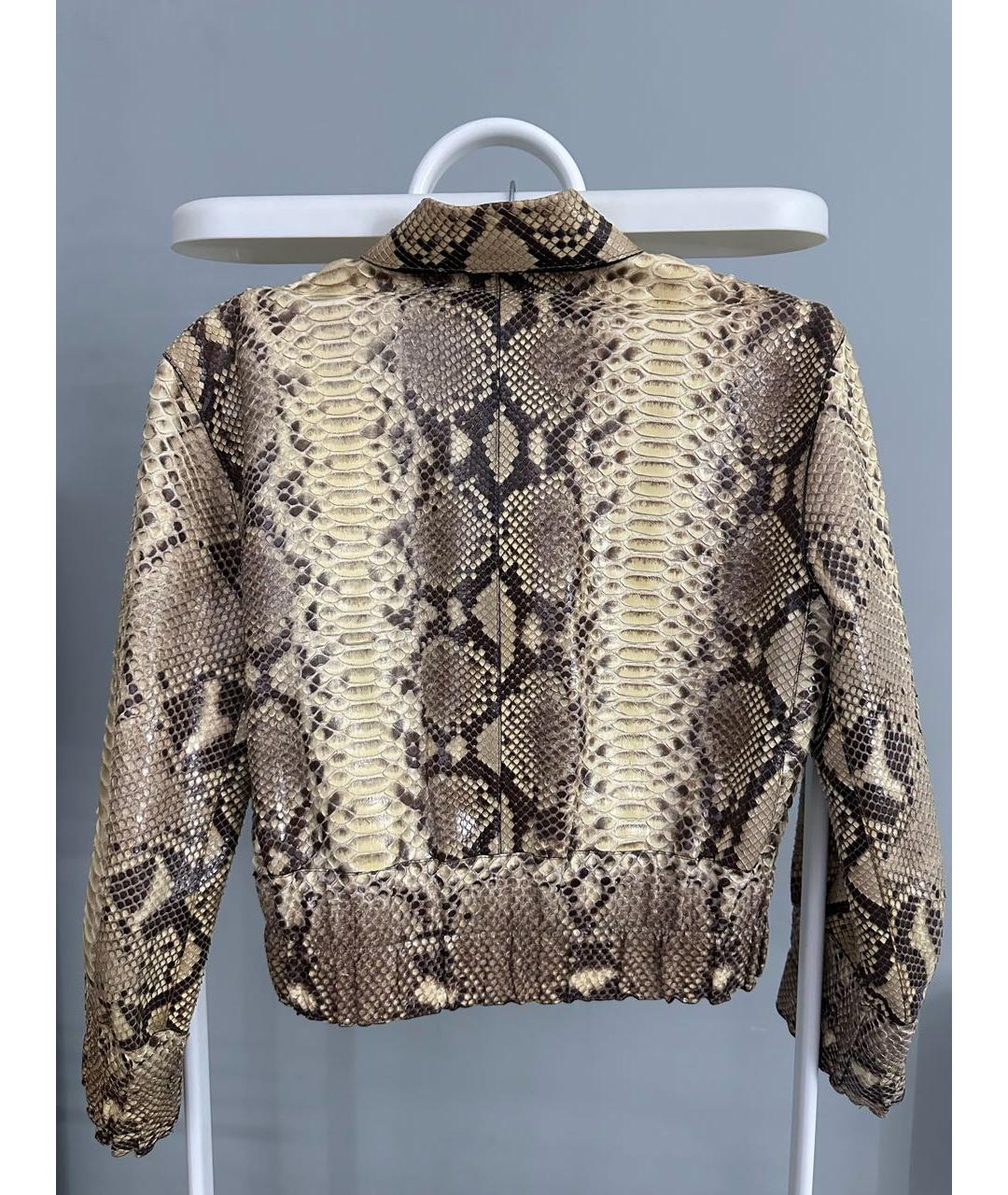 FENDI Бежевый жакет/пиджак из экзотической кожи, фото 2