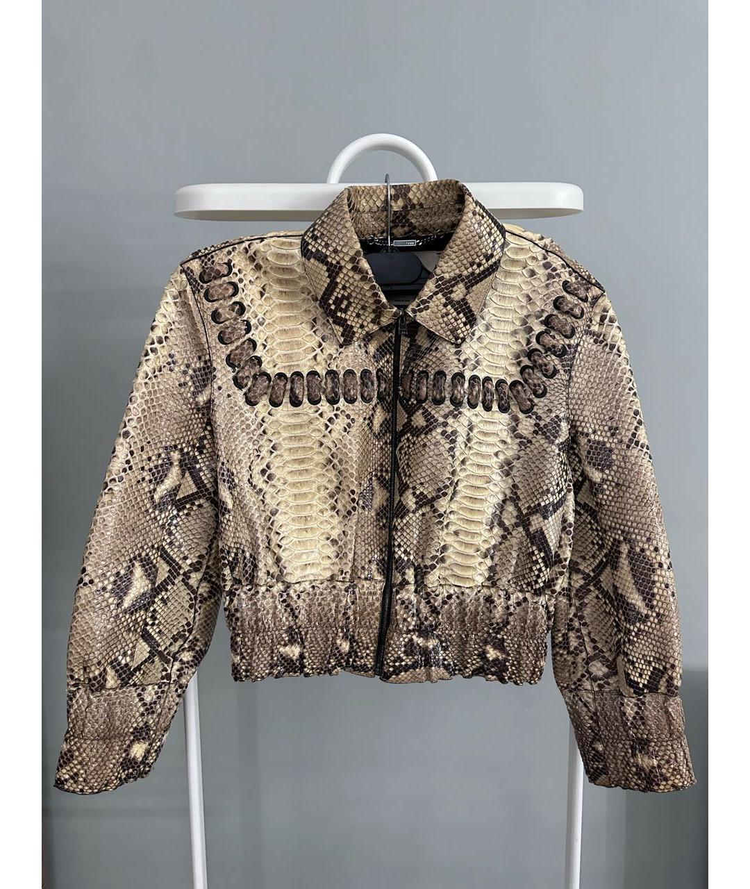 FENDI Бежевый жакет/пиджак из экзотической кожи, фото 9