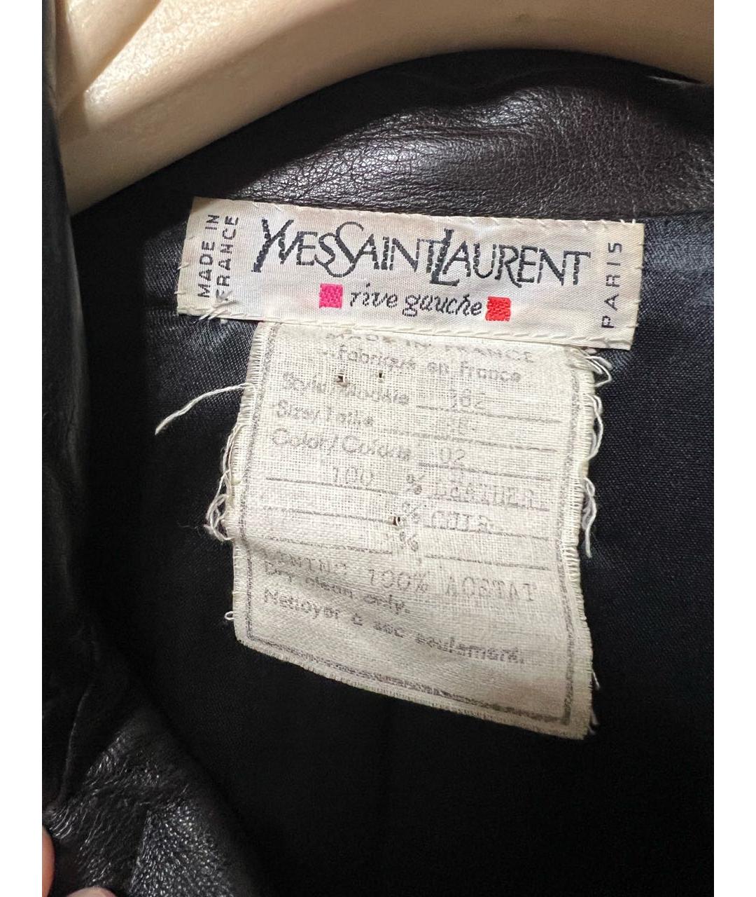 SAINT LAURENT Коричневая кожаная куртка, фото 5