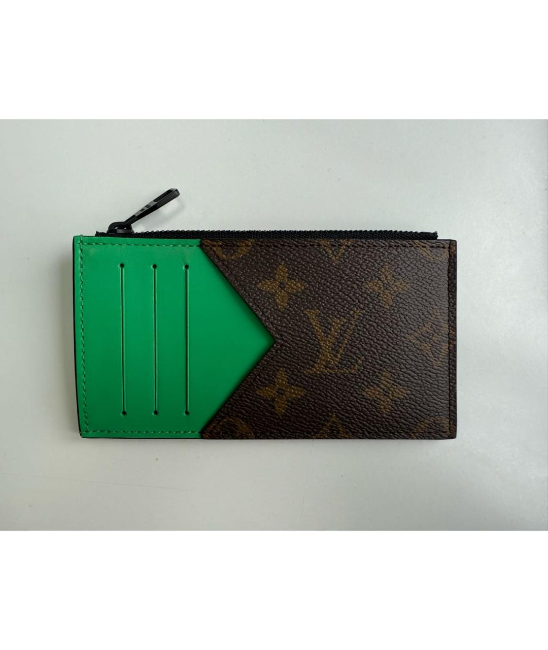 LOUIS VUITTON Коричневый кожаный кардхолдер, фото 5