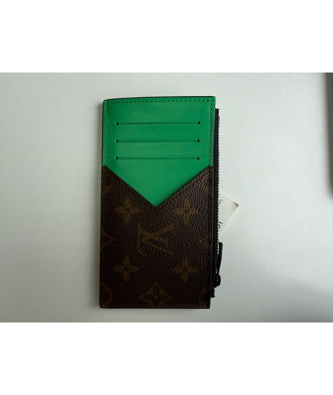 LOUIS VUITTON Коричневый кожаный кардхолдер, фото 4