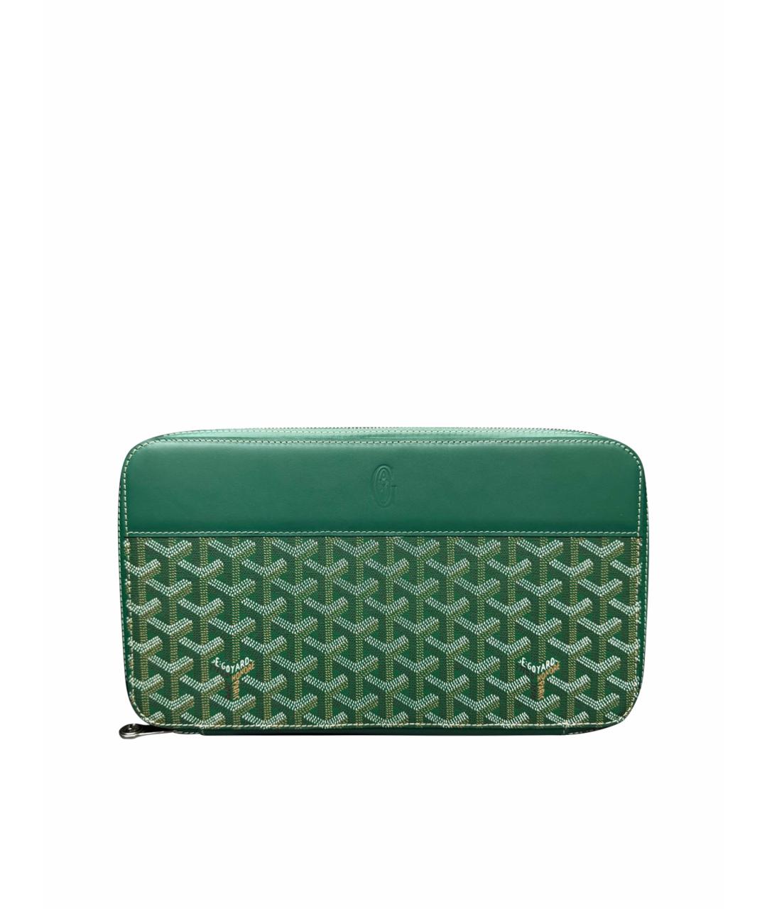 GOYARD Зеленый кожаный кошелек, фото 1