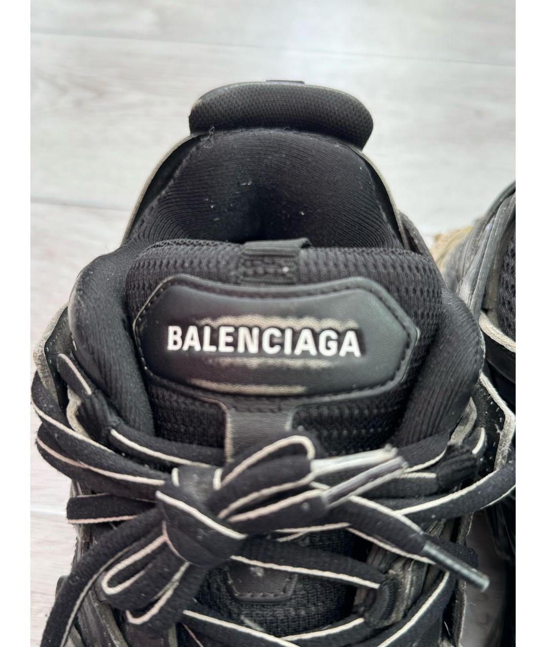 BALENCIAGA Черные кожаные кроссовки, фото 6