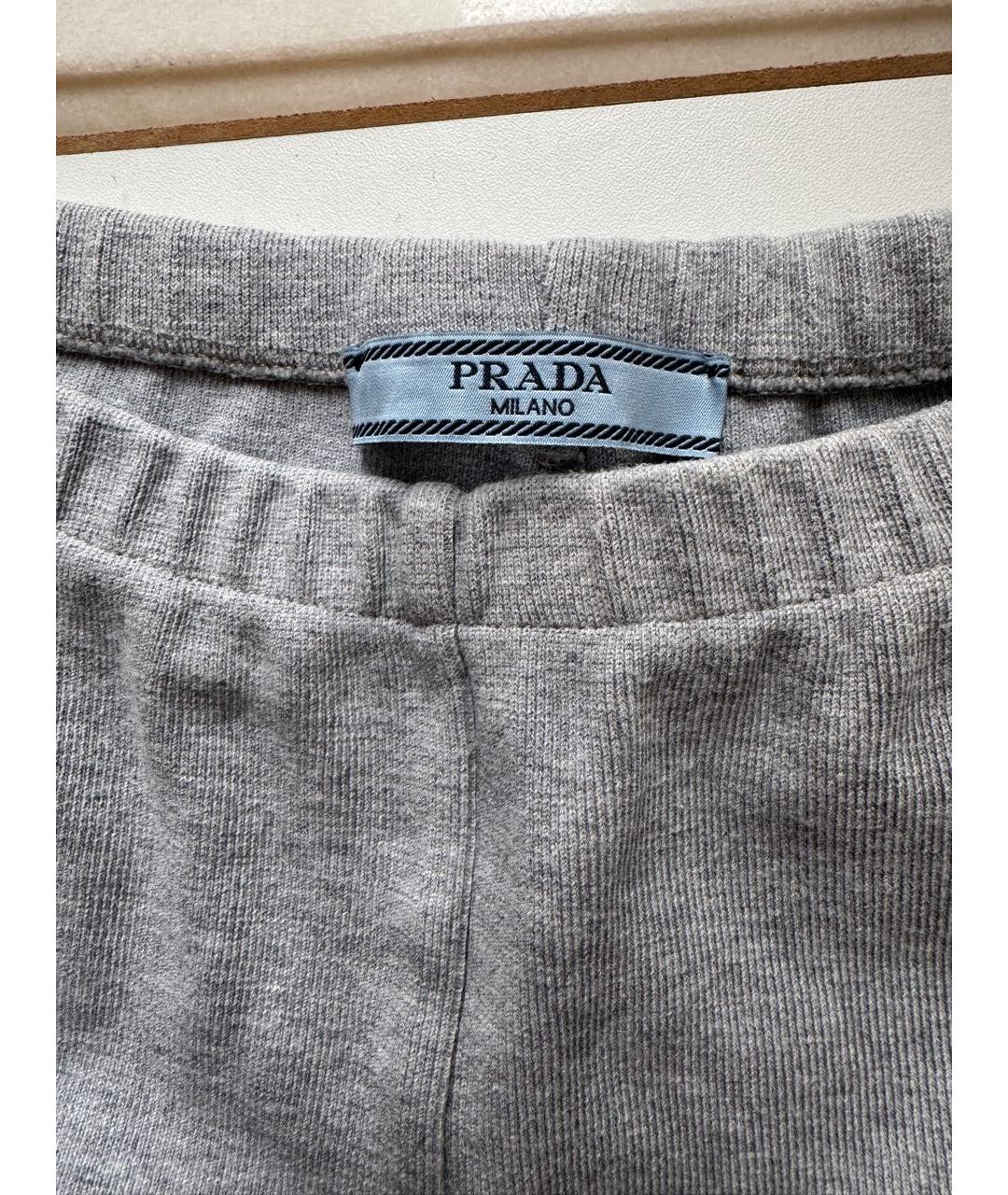 PRADA Серые леггинсы и велосипедки, фото 4