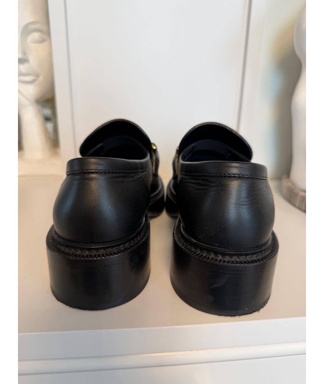 LOUIS VUITTON Черные кожаные лоферы, фото 3