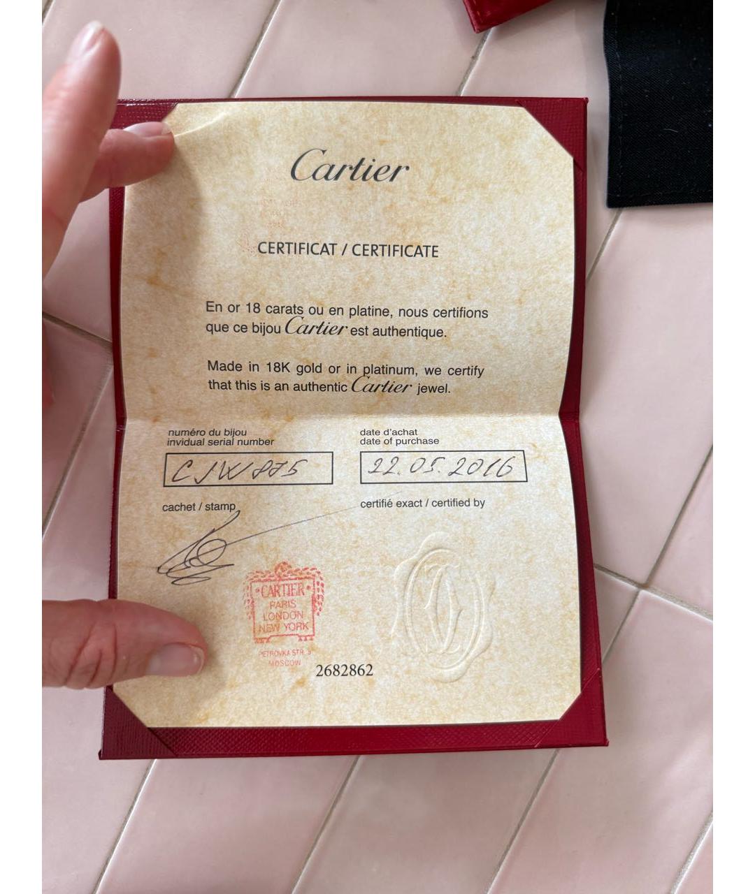 CARTIER Серебряное платиновое кольцо, фото 6