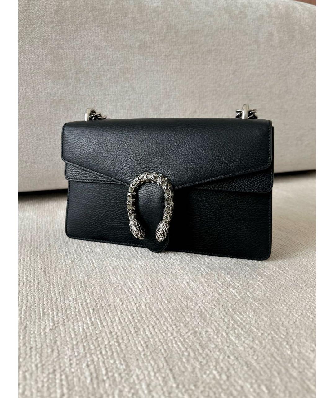 GUCCI Черная кожаная сумка через плечо, фото 2